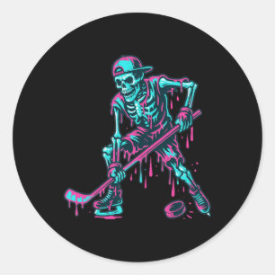 Skelet Hockey Drip Jongens Ijs Drip Jeugd Jongen Ronde Sticker