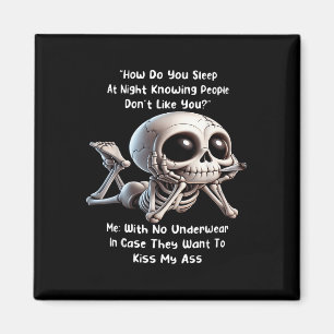 Skelet Hoe Slaap Je 's Nachts Wetende Mensen  Magneet