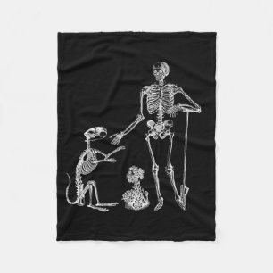 Skelet hond Halloween honden liefhebbers Fleece Deken