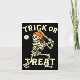 Skelet honkbal Halloween kostuum grappige mannen j Kaart