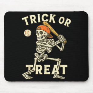 Skelet honkbal Halloween kostuum grappige mannen j Muismat