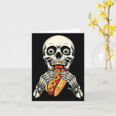 Skelet Hotdog Halloween Kaart (Gele Bloem)