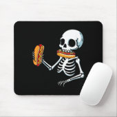 Skelet Hotdog Halloween Muismat (Met muis)