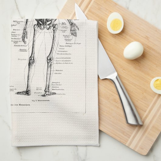  Skelet Humaan Anatomie Bot Botten Theedoek (Quarter Fold)