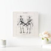Skelet Humaan Anatomie Bot Botten Vierkante Klok (Huis)