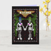 skelet huwelijk 2 kaart (Gele Bloem)