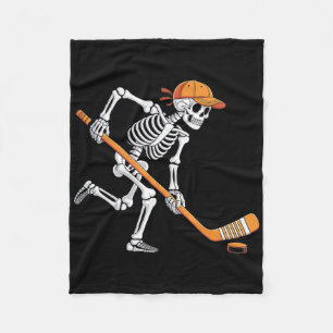 Skelet IJshockey Halloween Grappige Kostuum Mannen Fleece Deken