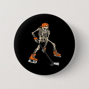 Skelet IJshockey Halloween Kostuum Cadeau Voor Man Ronde Button 5,7 Cm