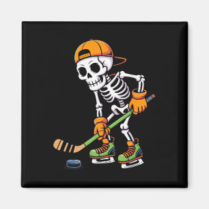 Skelet IJshockey Halloween Kostuum Mannen Jongens Magneet