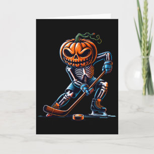 Skelet IJshockey Halloween Pompoen Hockey Heren Kaart