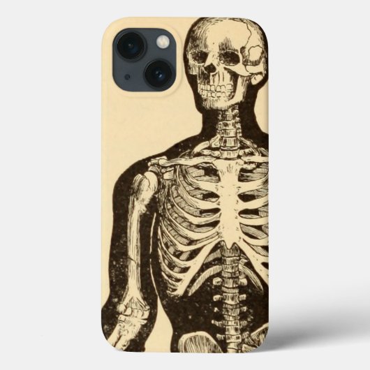 skelet illustratie verouderd grillig vlak Case-Mate iPhone case (Achterkant)