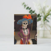 Skelet in de drukker briefkaart (Staand voorkant)