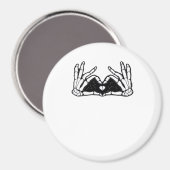 Skelet in de handen van een hart magneet (Voorkant / Achterkant)