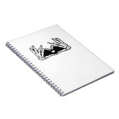 Skelet in de handen van een hart notitieboek (Rechterzijde)