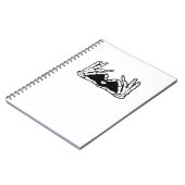 Skelet in de handen van een hart notitieboek (Linkerzijde)