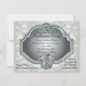 Skelet in de Mirror Halloween Kaart (Achterkant)