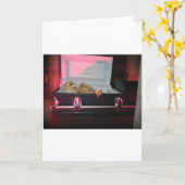 skelet in doodskist kaart (Gele Bloem)