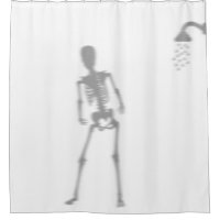 Skelet In Douche Enge Silhouette Shadow Creepy