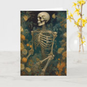 Skelet in een gele bloementuin Alle gelegenheden Kaart (Gele Bloem)