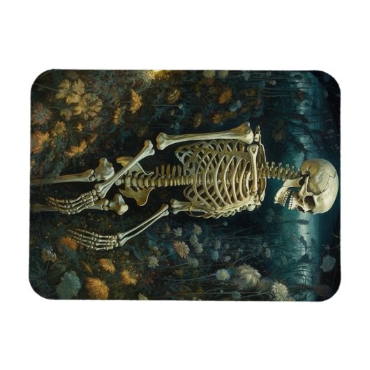 Skelet in een nachttuin Alle gelegenheden Magneet (Horizontaal)