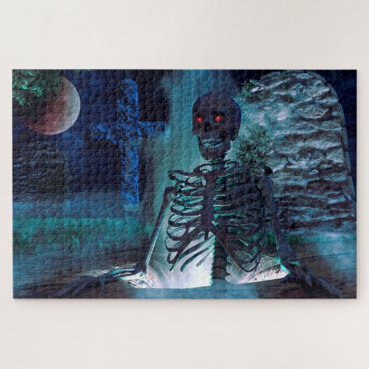 Skelet in Graveyard Legpuzzel (Horizontaal)