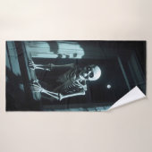 Skelet in het raam. badhanddoek (Badhanddoek)