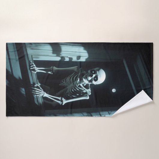 Skelet in het raam. badhanddoek (Badhanddoek)