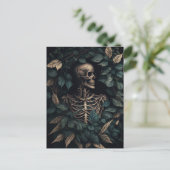 Skelet in Planten Briefkaart (Staand voorkant)