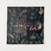 Skelet in Planten Wandkleed (Voorkant (horizontaal))