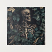 Skelet in Planten Wandkleed (Voorkant)