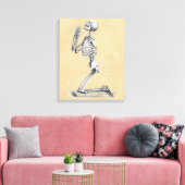 Skelet in Prayer Canvas Afdruk (Insitu (Woonkamer))