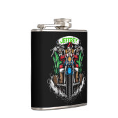 Skelet in Santa Suit Riding motor Heupfles (Rechts)