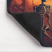 Skelet in Spooky Forest Halloween Tree Muismat (Hoek)