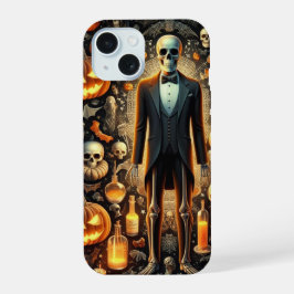 Skelet in Tuxedo, Pompoenen, Potions iPhone 15 Case
