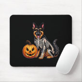 Skelet Jack O Lantern Duitse Herdershond Grappige Muismat (Met muis)