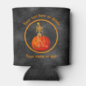 Skelet Jack- O'-Lantern gepersonaliseerd Blikjeskoeler (Achterkant)