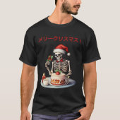 Skelet Japans Skeletten Kerstmis Schedel Plezier T-shirt (Voorkant)
