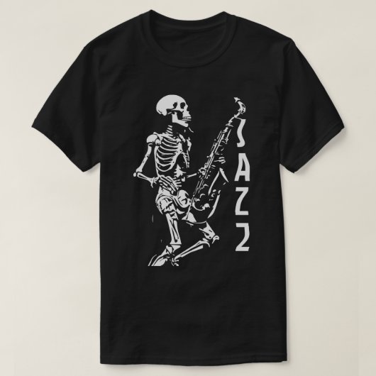 skelet jazz t-shirt (Design voorkant)