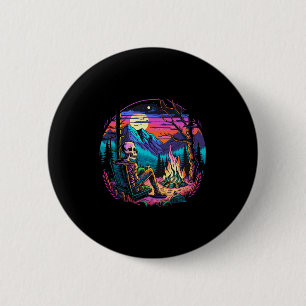 Skelet Kampeer Halloween Kostuum Botten Kamp Kamp Ronde Button 5,7 Cm