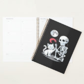 Skelet Kat Halloween Grappig Schattig Spookachtig  Planner (Display)