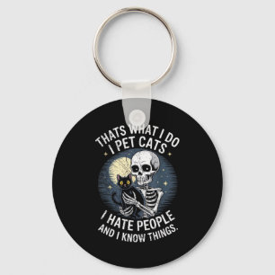 Skelet Kat Kittensliefhebber Schedel Kitty Huisdie Sleutelhanger