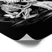 Skelet Kat Schedel Kitty Schattig Goth Halloween K Poster (Hoek)
