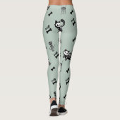 Skelet Kat Vis Skelet Bot Leggings (Achterkant)