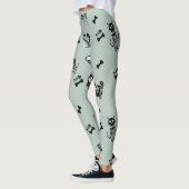 Skelet Kat Vis Skelet Bot Leggings (Links)