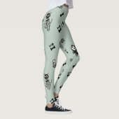 Skelet Kat Vis Skelet Bot Leggings (Rechts)