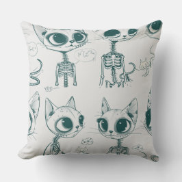 Skelet Kat Vis Skelet Bot Leggings Kussen