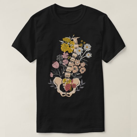 Skelet Katoen Skeletkern Aesthetisch Fairycore Fa T-shirt (Design voorkant)