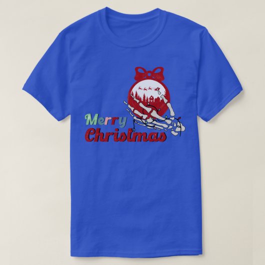 Skelet kerst 2 t-shirt (Design voorkant)