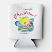 Skelet Kerst in juli Beach Surf Ondeugend Blikjeskoeler (Voorkant)