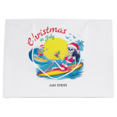 Skelet Kerst in juli Beach Surf Ondeugend Groot Cadeauzakje (Voorkant)